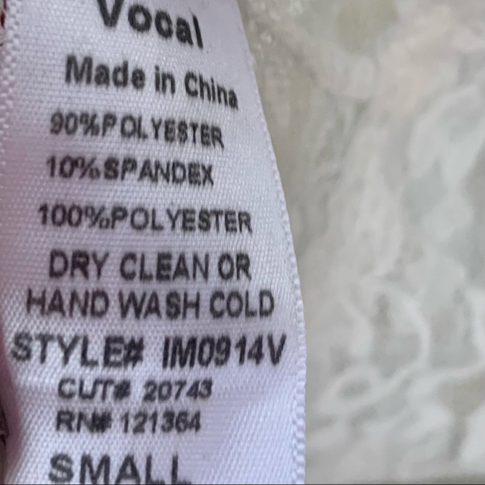 Voice of California (VOCAL) Hombre Gray Vest w/Irregular Hemline; Size Small - Picture 9 of 9